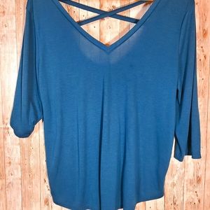 American Eagle Women's Stappy Top Teal XL
